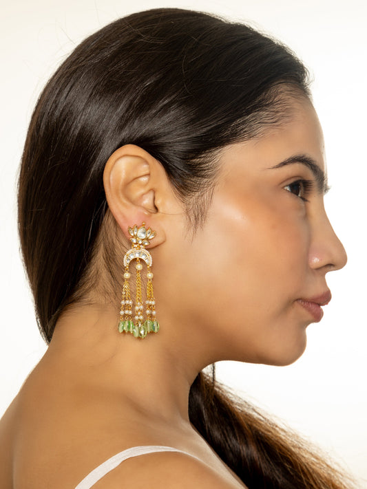 Mrunalini Tassels Mint Earrings