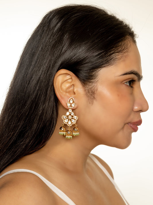 Aadrika Jhumer Mint Earrings