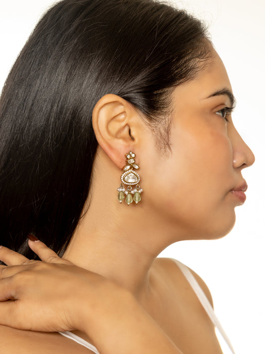 Eshwari Mint Dropped Earrings