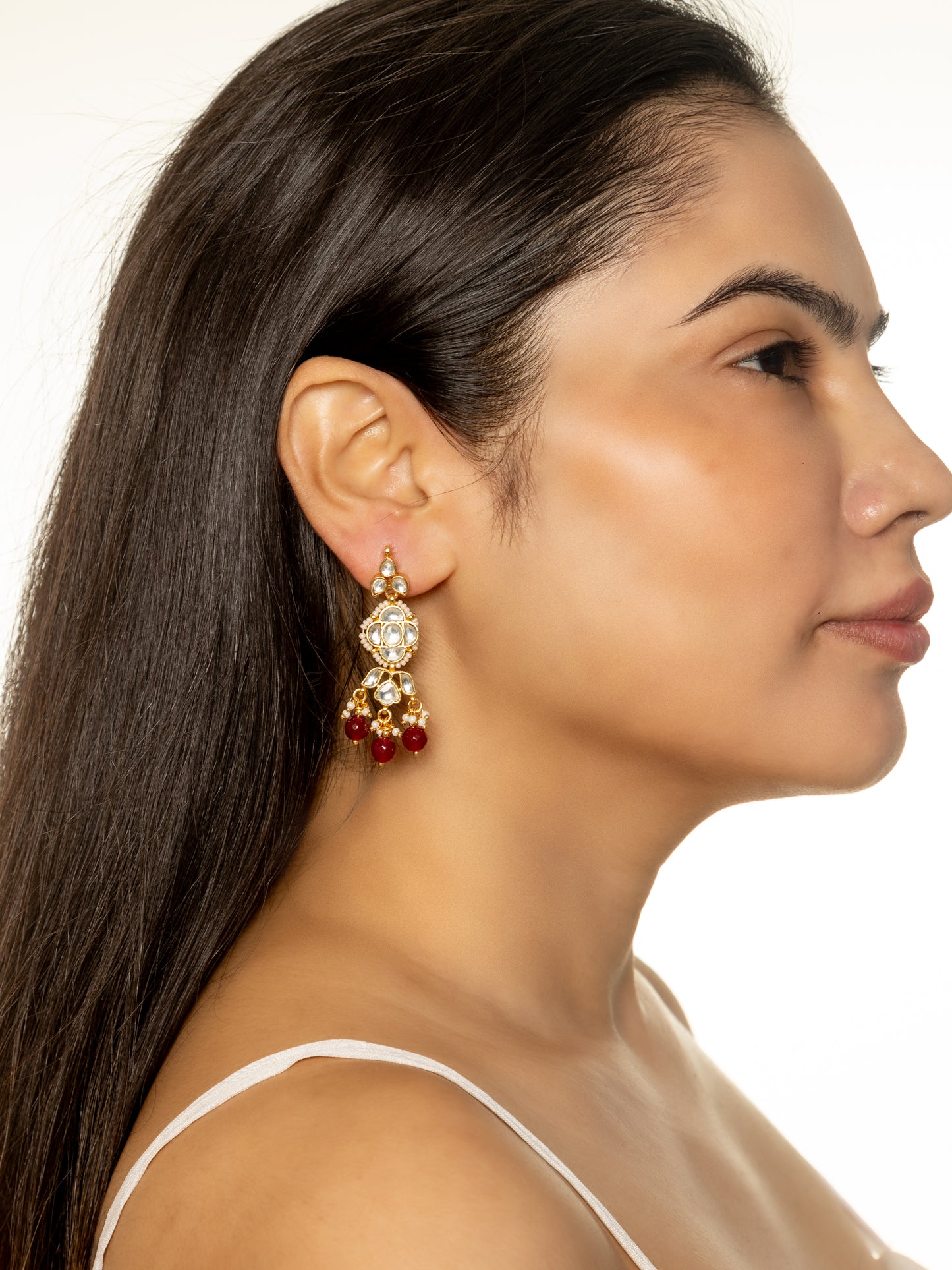 Aastha Diya Ruby Earrings