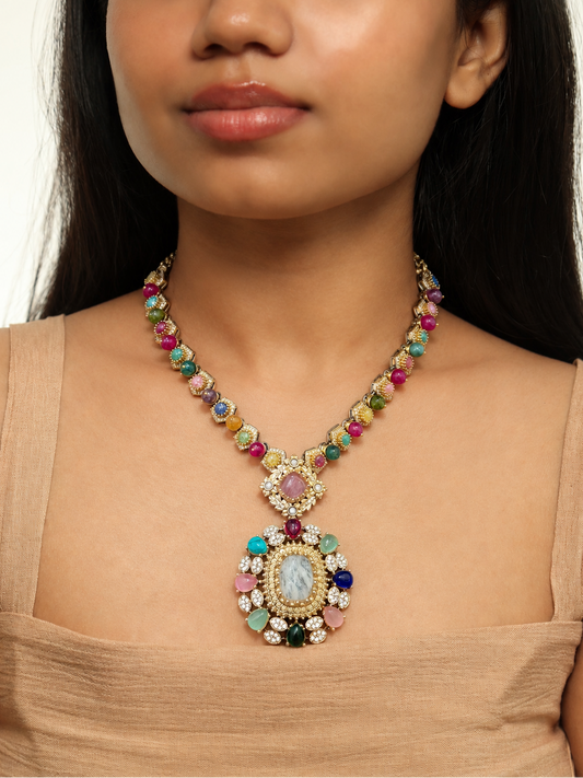 Celeste Mosaic Statement Necklace Set
