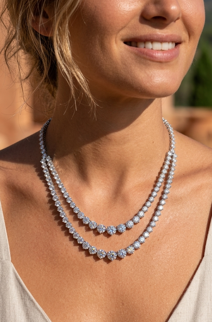 Myra Stardust Layered Diamond Necklace