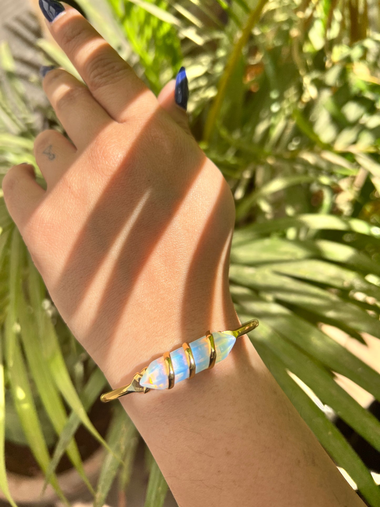 Opal Bullet gold cuff