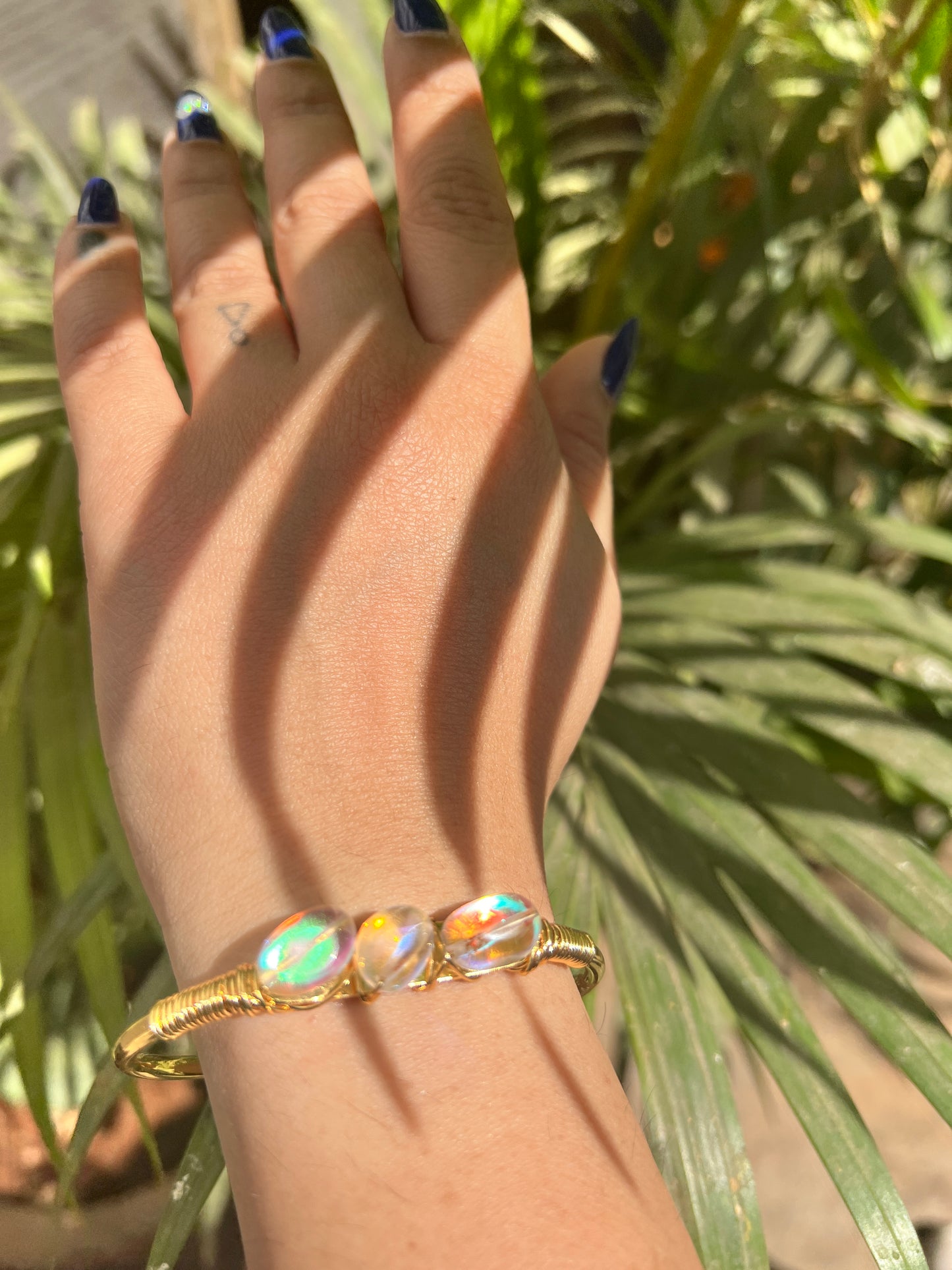 Opal Trio Stone Gold cuff