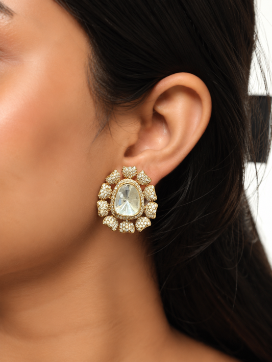 Aarvika Crystal Bloom Stud Earrings