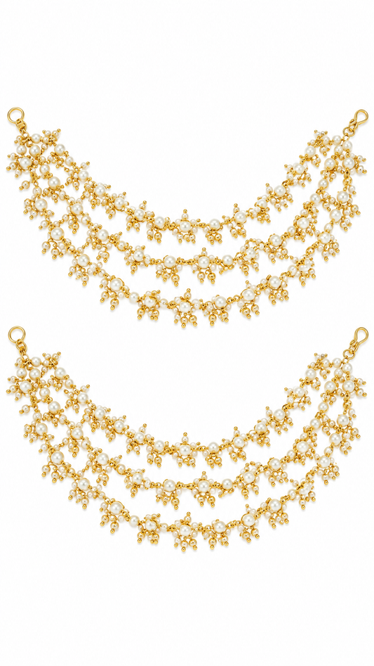 Nayra Pearl Bloom Ear Chain
