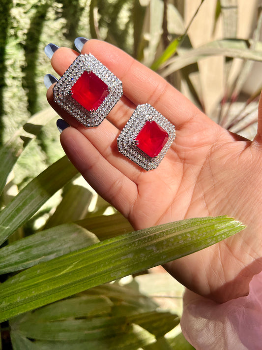 Ruby Twine Diamond Studs