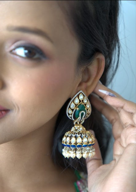 Kiara Polki Jhumka Earrings