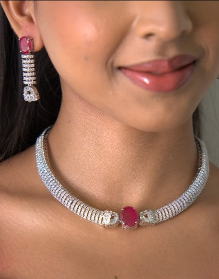 Sharvi Seraphina Diamond Necklace Set