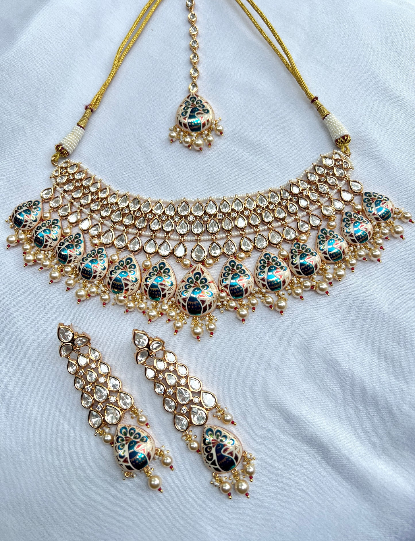 Seema Kundan Drops Polki Set