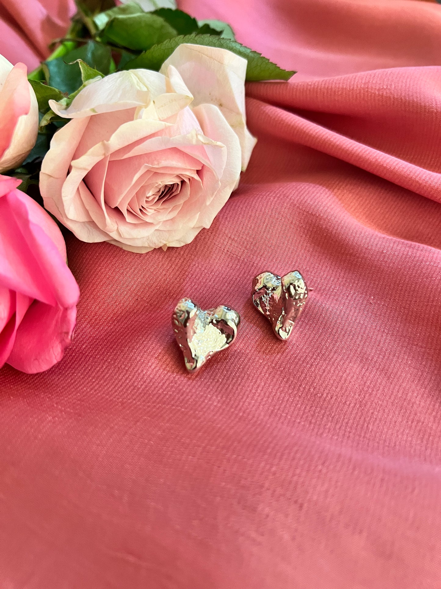 Seraphina heart crush studs