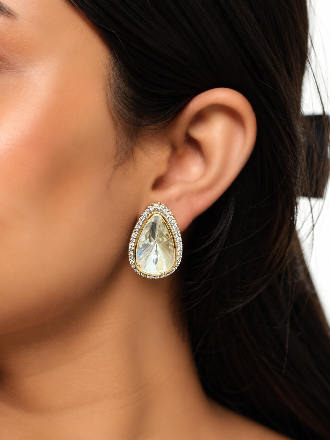 Aurelia Teardrop Crystal Stud Earrings