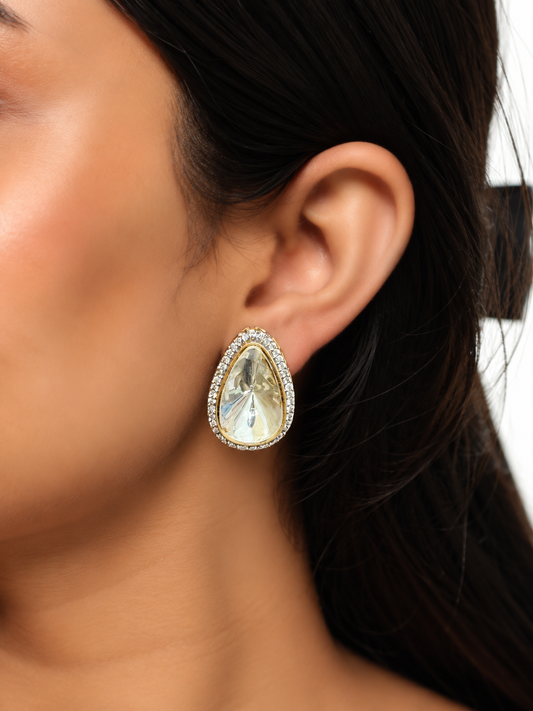 Aurelia Teardrop Crystal Stud Earrings