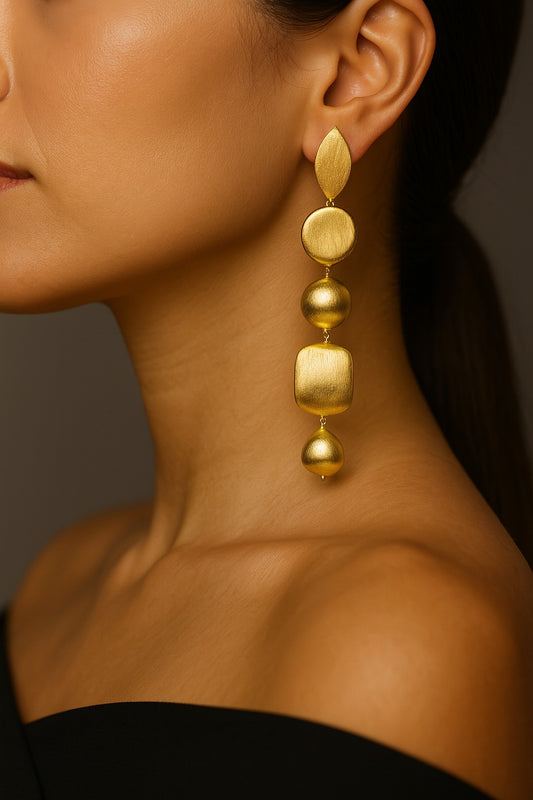 Golden Sonata Drop Earrings