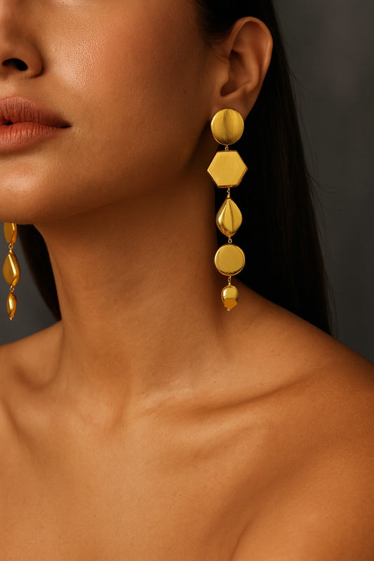 Geometrica Luxe Drop Earrings