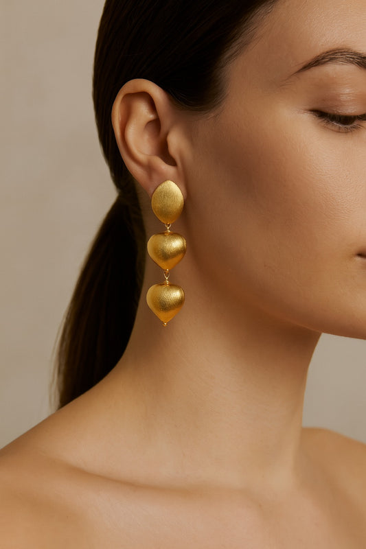 Golden Amora Drop Earrings