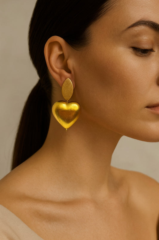 Golden Heart Luxe Earrings