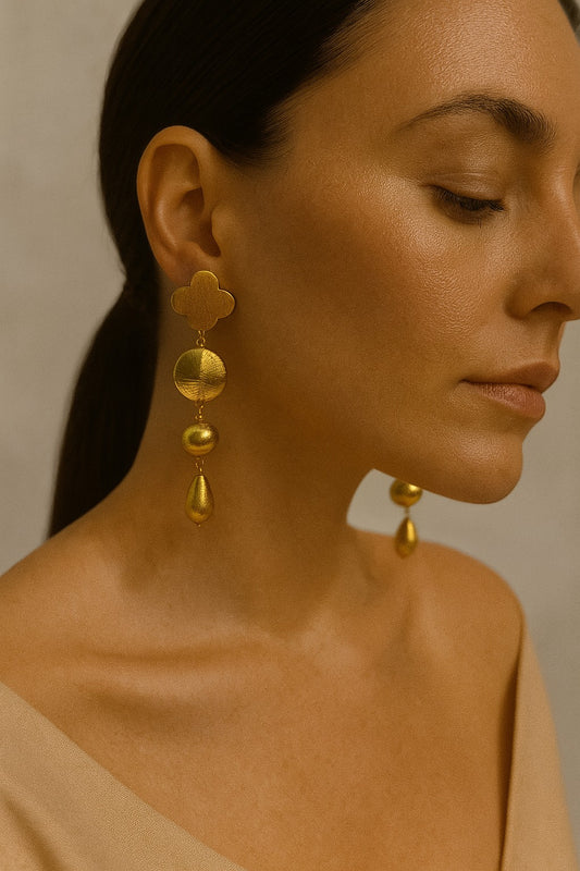 Aureus Clover Drop Earrings