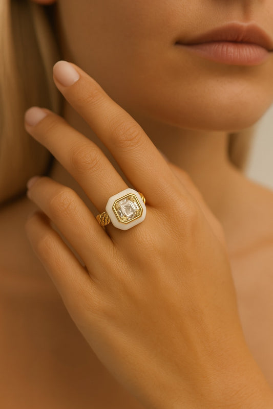 Ivory Luxe Solitaire Ring