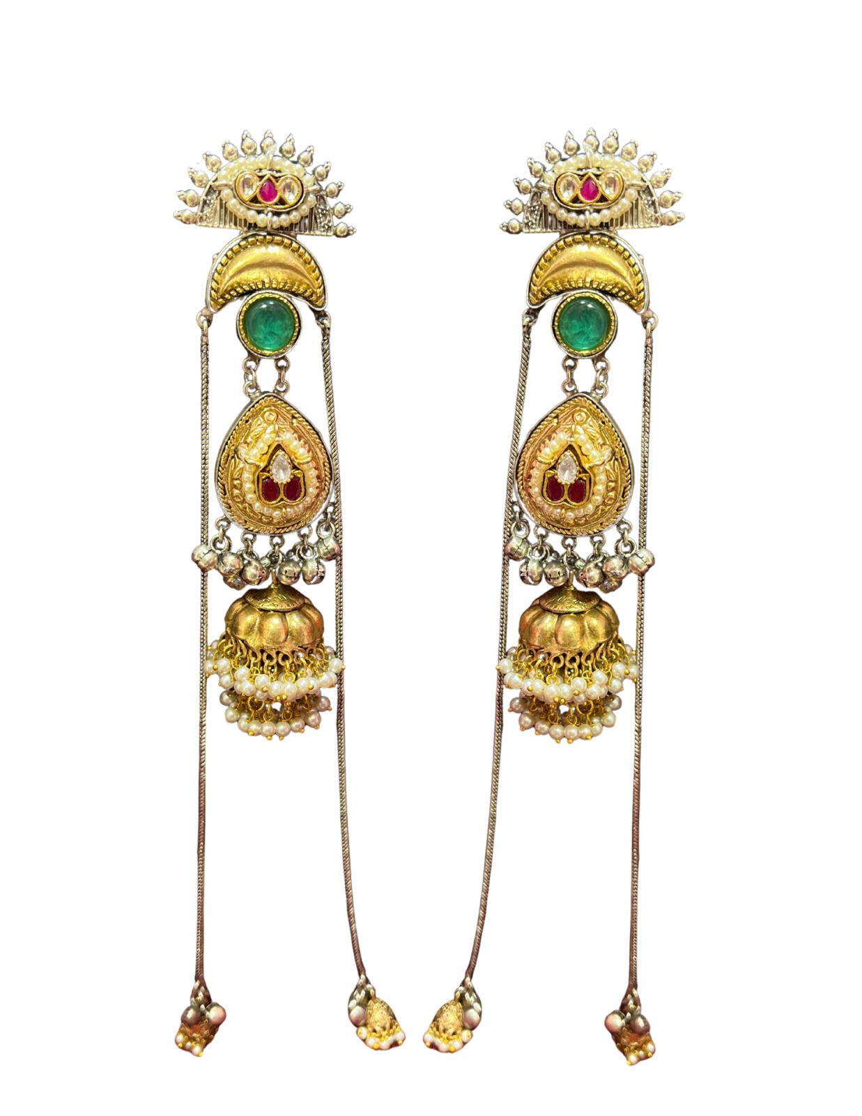 Kashmiri Heritage Drape Earrings