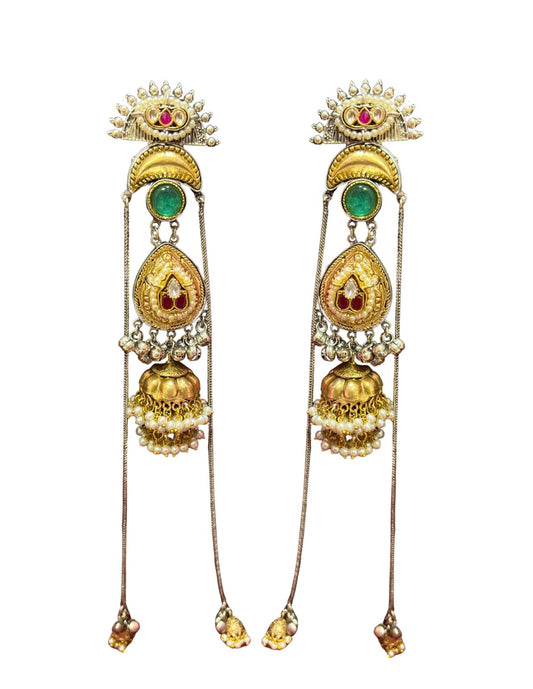 Kashmiri Heritage Drape Earrings