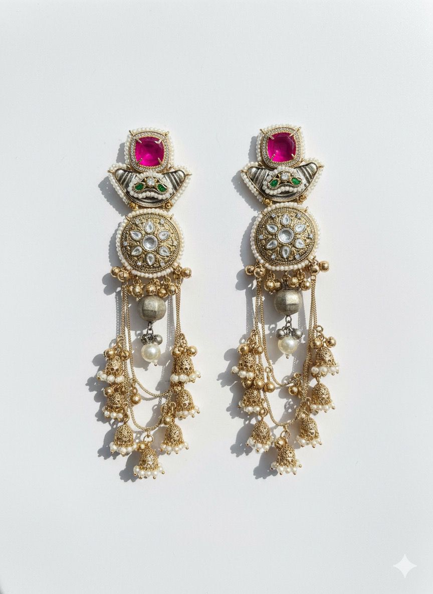 Ruby Regal Cascade Earrings