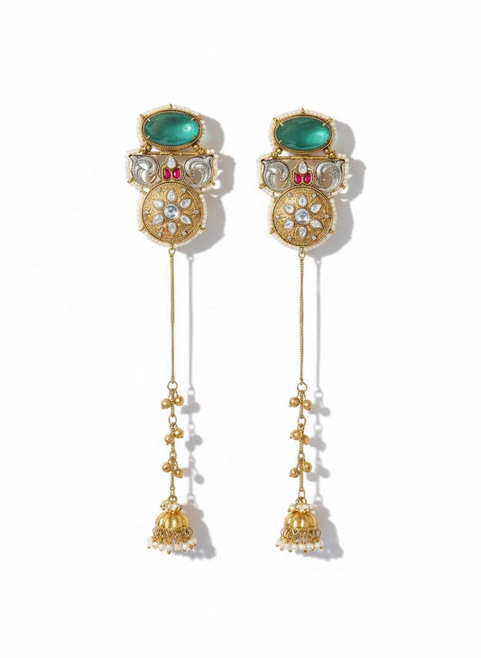 Emerald Heritage Jhumka Drops