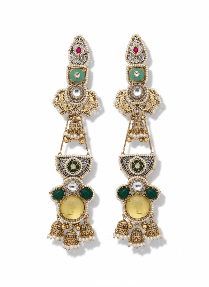 Royal Heritage Kundan Jadau Earrings