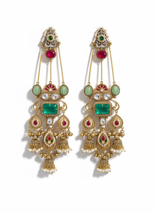 Regal Emerald Cascade Chandbalis