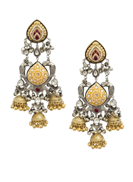 Heritage Peacock Charm Jhumkas