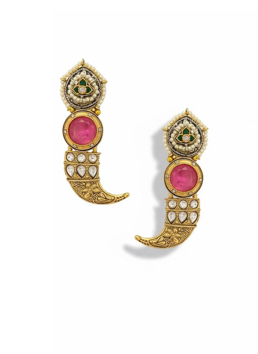 Royal Crescent Kundan Ear Cuffs