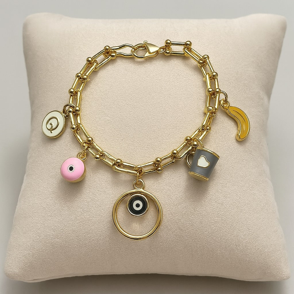 Golden Quirk Charm Bracelet