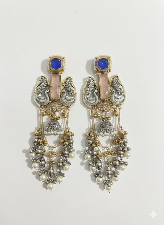 Royal Peacock Harmony Jhumkas