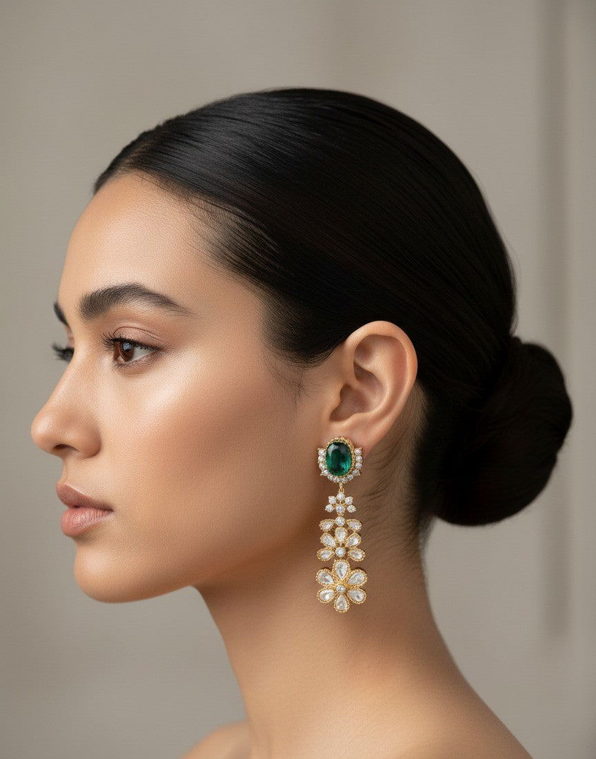 Verdant Grace Drop Earrings
