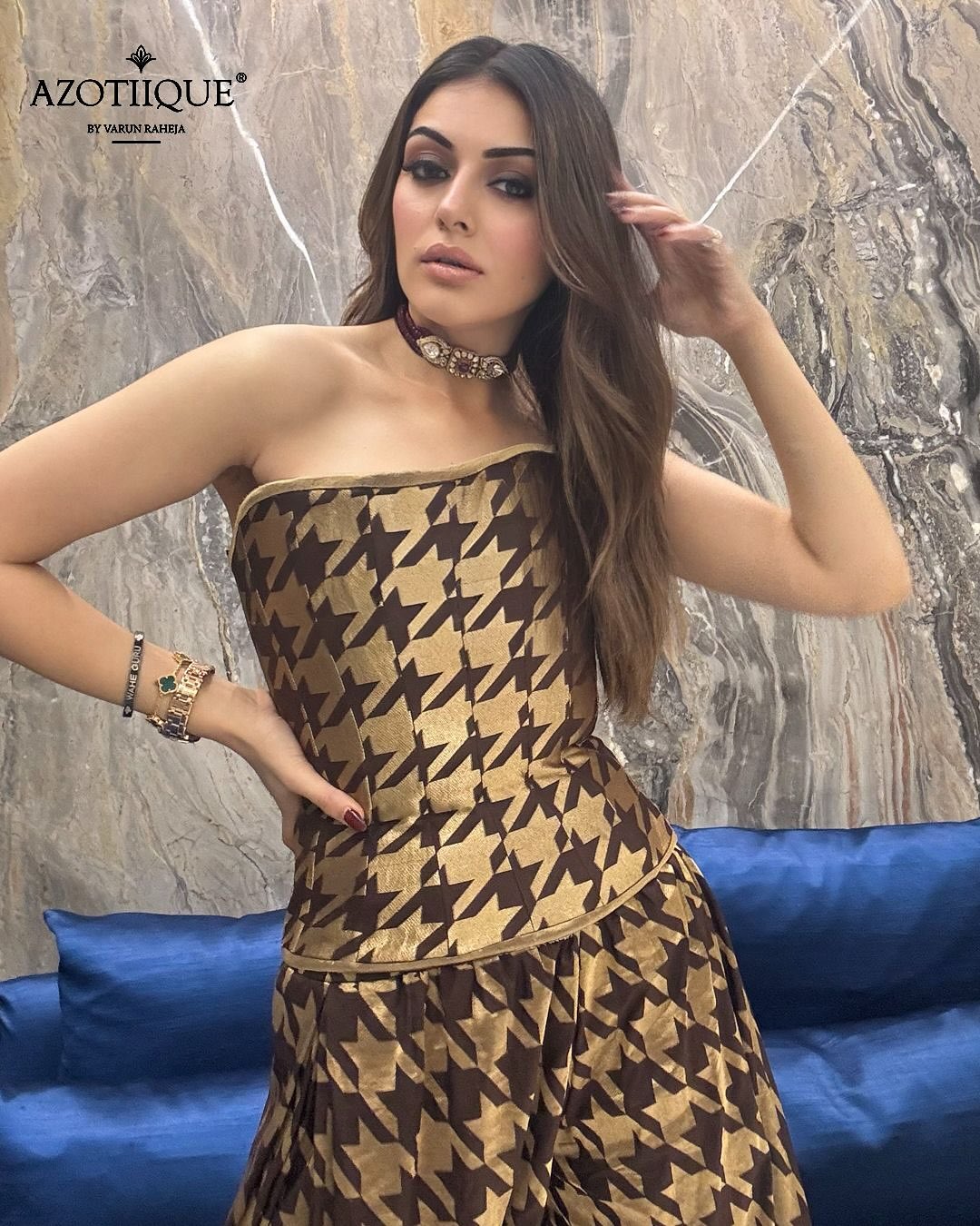 Hansika Motwani wearing Azotiique choker