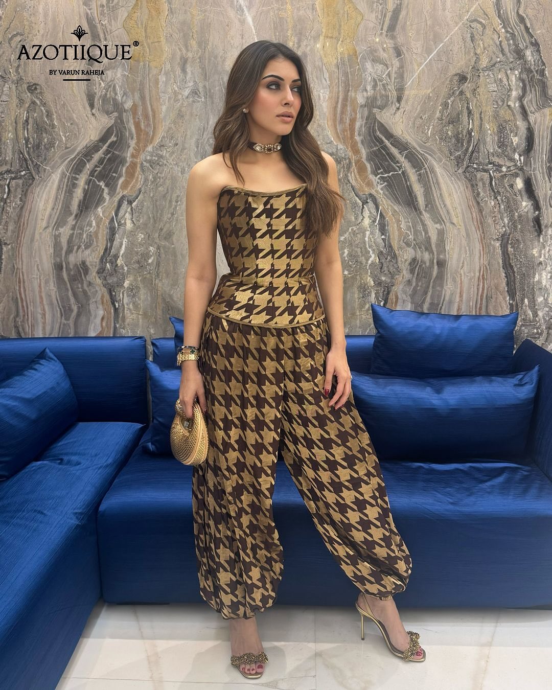 Hansika Motwani wearing Azotiique choker