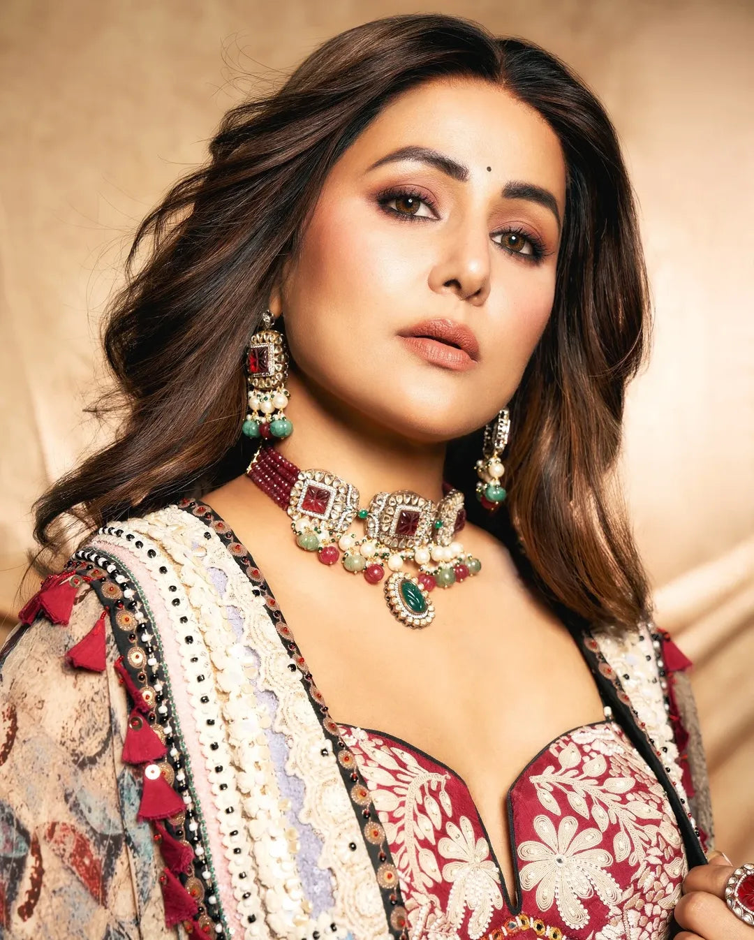 Hina Khan wearing Azotiique jewellery