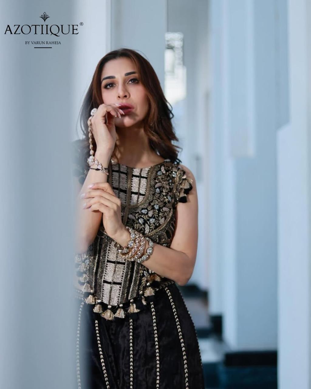 Sophie Choudry wearing Azotiique jewellery